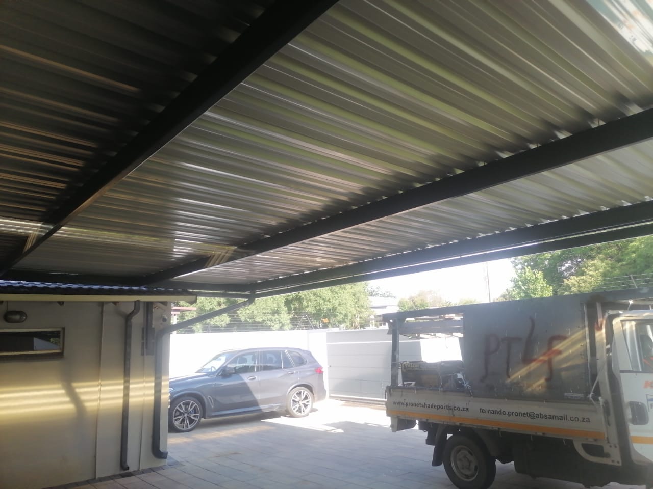 Wall Mount Double Steel Carports